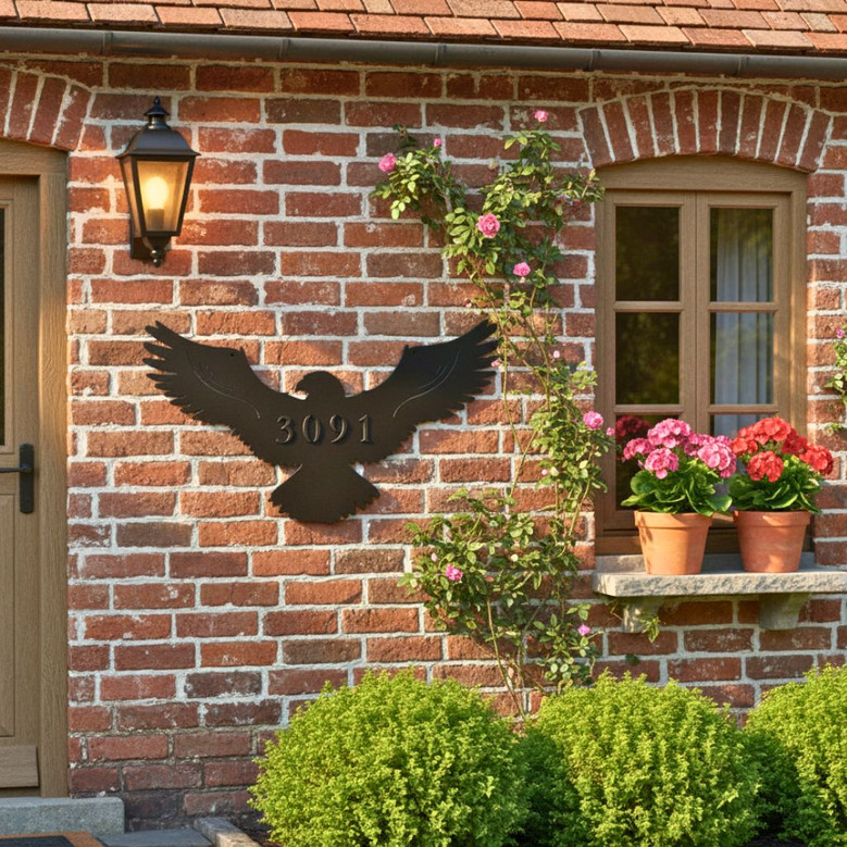 Metal House Number Sign, Eagle Address Sign Metal House Number Sign, Eagle Address Sign