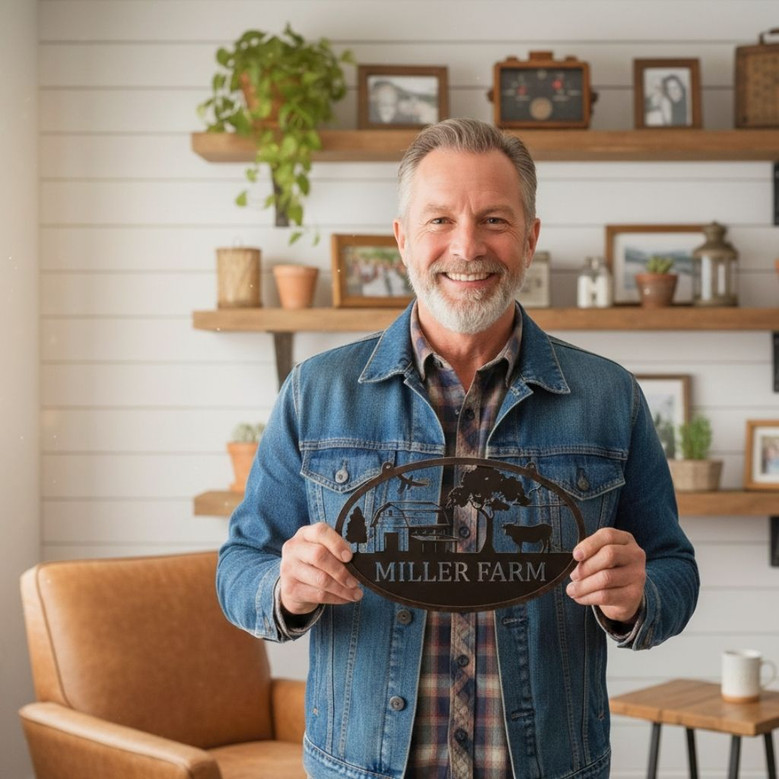 Custom Cow Name Metal Monogram Sign for Farmhouse Decoration Custom Cow Name Metal Monogram Sign for Farmhouse Decoration