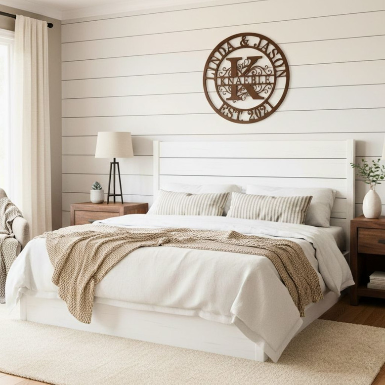 Personalized Family Name Metal Sign - Custom Monogram Decor Personalized Family Name Metal Sign - Custom Monogram Decor