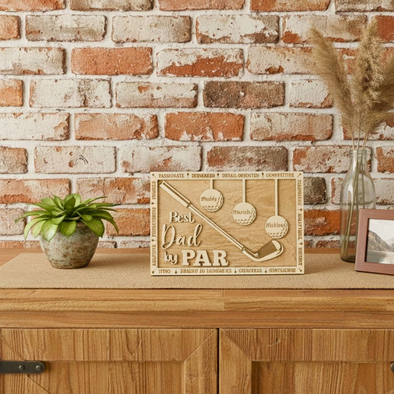 Personalized Dad Golf Wood Sign - Heartfelt Father's Day Gift - Outdoor DéCor For Golf Enthusiasts