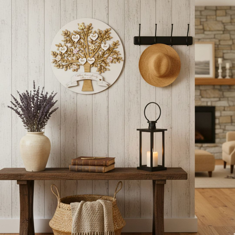 Personalized Family Tree Wood Sign Lazered With Love For Living Room Decor Personalized Family Tree Wood Sign Lazered With Love For Living Room Decor