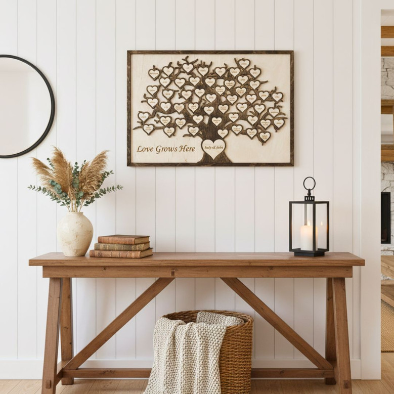 Custom Family Tree Layer Wood Sign – Wedding And Anniversary Gift for Parents Custom Family Tree Layer Wood Sign – Wedding And Anniversary Gift for Parents