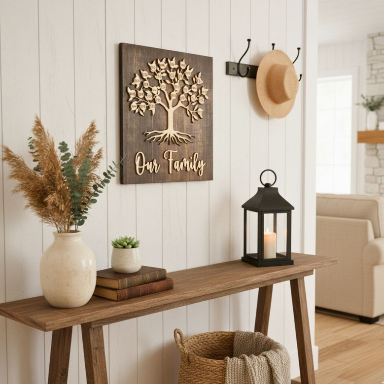 Personalized Family Tree Wall Decor with Names