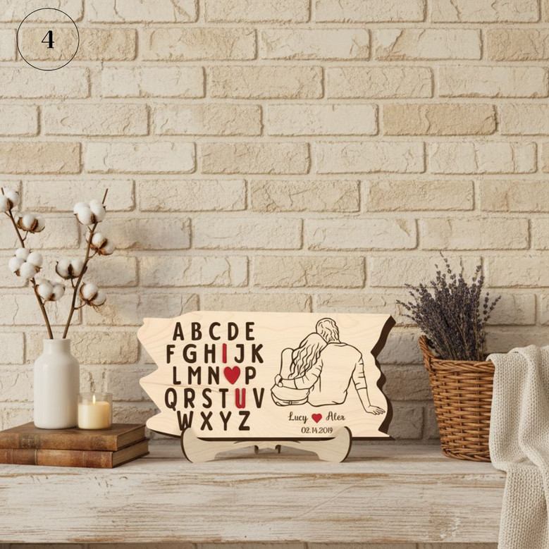 Personalized Valentine Wood Sign For Couples - Romantic Anniversary DéCor Personalized Valentine Wood Sign For Couples - Romantic Anniversary DéCor