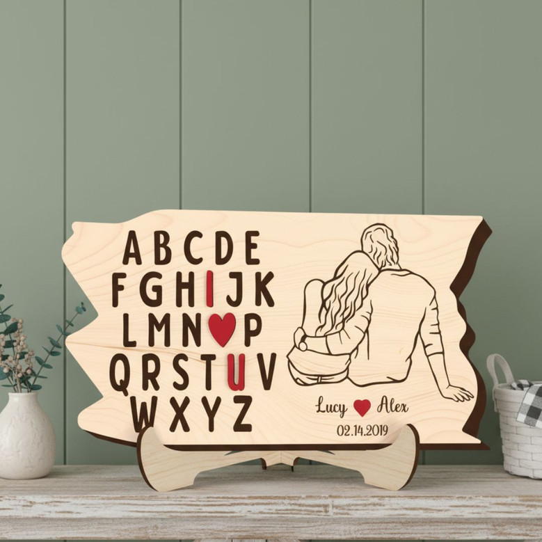 Personalized Valentine Wood Sign For Couples - Romantic Anniversary DéCor Personalized Valentine Wood Sign For Couples - Romantic Anniversary DéCor