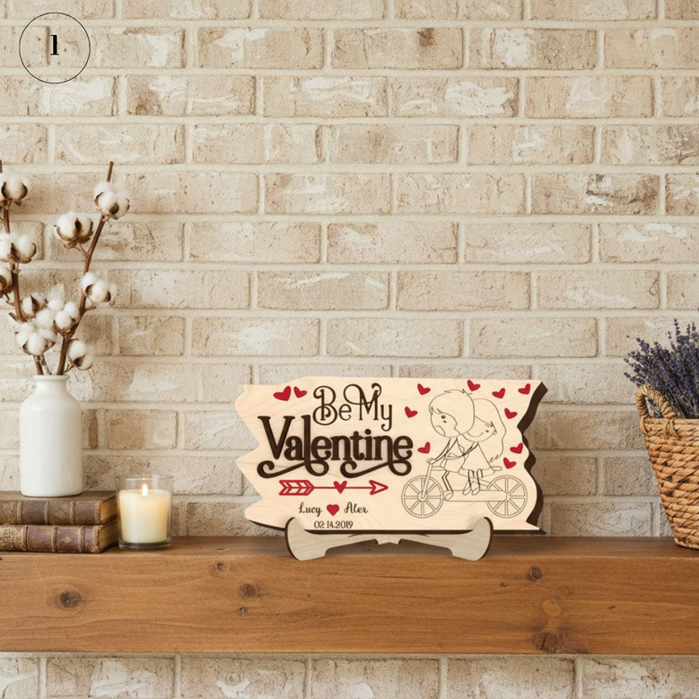 Personalized Valentine Wood Sign For Couples - Romantic Anniversary DéCor Personalized Valentine Wood Sign For Couples - Romantic Anniversary DéCor