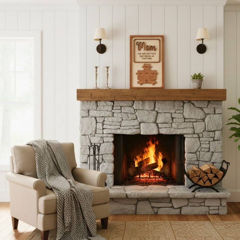 Heartfelt Dad Puzzle Wood Sign - Personalized Father's Day Gift For Living Room Decor