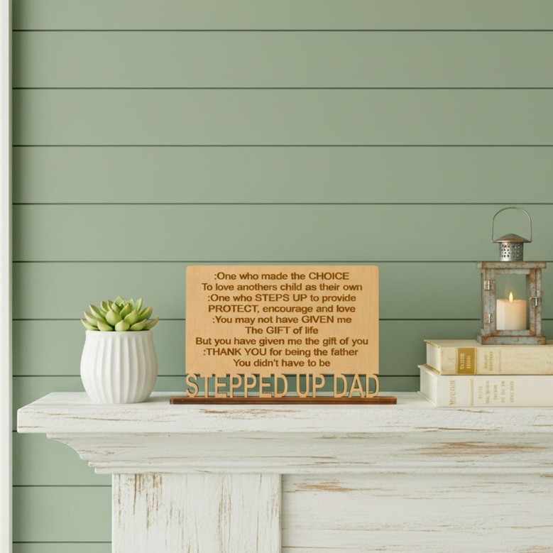 Personalized Step Dad Gifts: Heartfelt Wood Sign Plaque For Father's Day - A Thoughtful Touch To Any Room DéCor Personalized Step Dad Gifts: Heartfelt Wood Sign Plaque For Father's Day - A Thoughtful Touch To Any Room DéCor