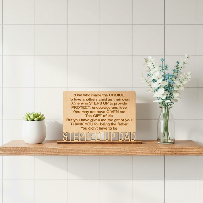 Personalized Step Dad Gifts: Heartfelt Wood Sign Plaque For Father's Day - A Thoughtful Touch To Any Room DéCor Personalized Step Dad Gifts: Heartfelt Wood Sign Plaque For Father's Day - A Thoughtful Touch To Any Room DéCor