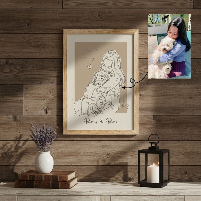 Add Deceased Loved One Photo - Custom Memorial Family Portrait on Canvas