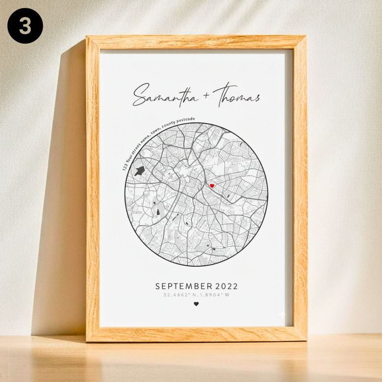 Custom Map Canvas - A Heartfelt Gift for Your First Home Journey