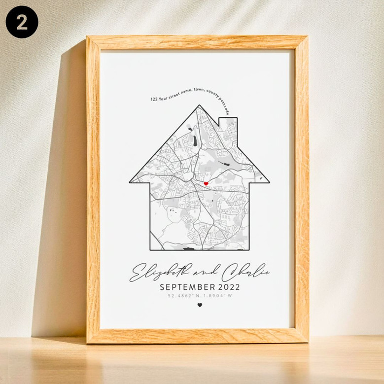 Custom Map Canvas - A Heartfelt Gift for Your First Home Journey