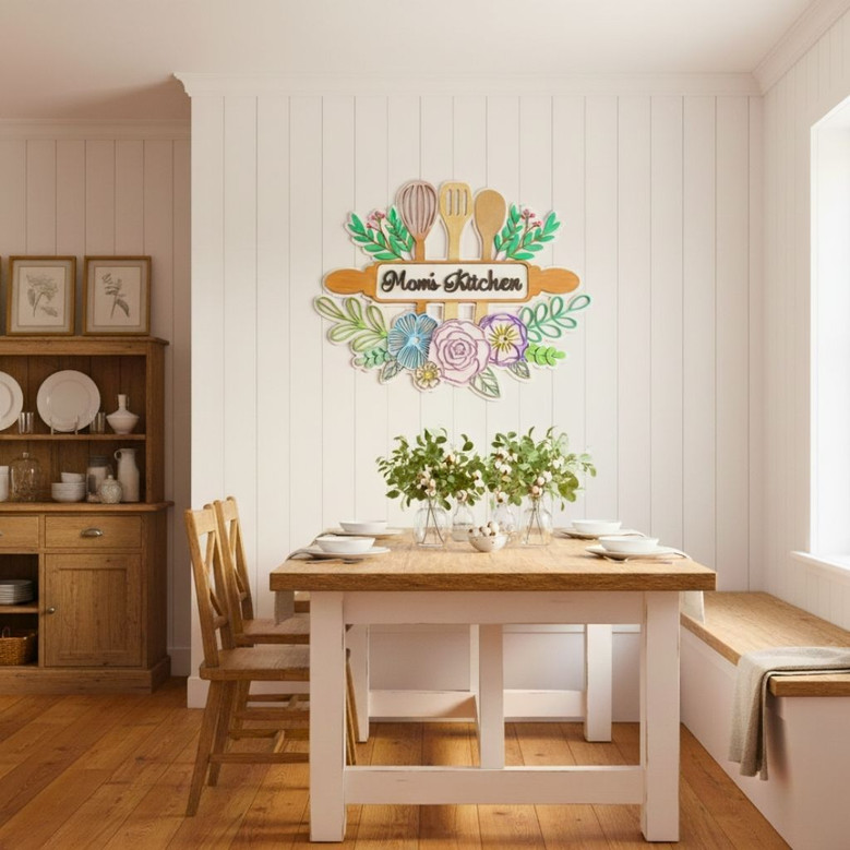 Custom Wood Kitchen Signs For Mom's Cooking Space - Hand Painted