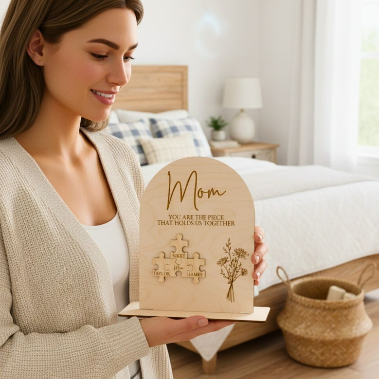 Heartfelt Mom Puzzle Wood Sign Mothers Day Keepsake For Grandma Or Mom