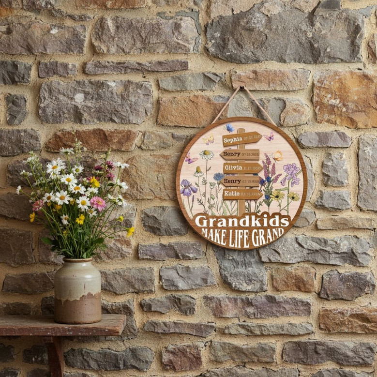 Custom Mom's Garden Wood Sign For Mom And Grandma - Mothers Day Wall Decor