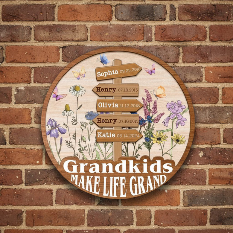 Custom Mom's Garden Wood Sign For Mom And Grandma - Mothers Day Wall Decor