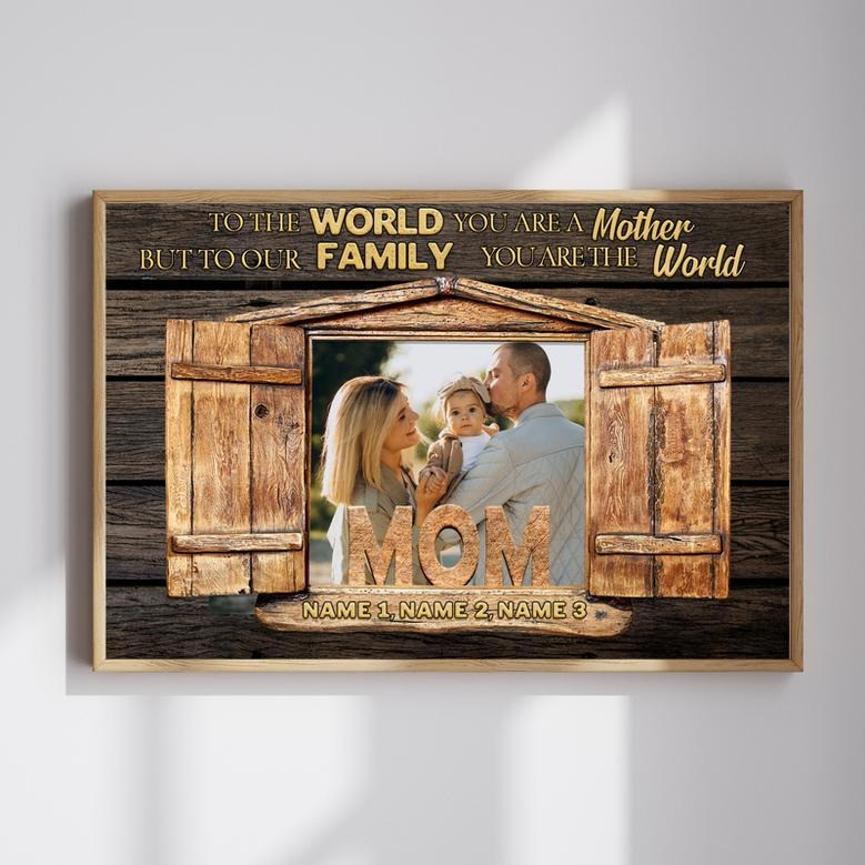 Heartfelt Mother's Day Canvas - "To The World" Personalized Gift