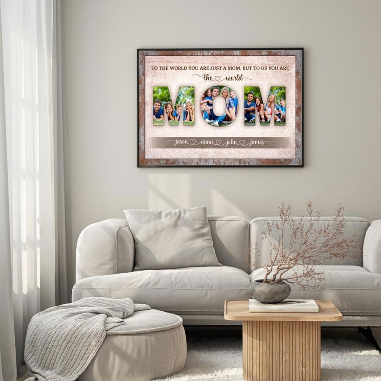 Heartfelt Mother's Day Canvas - "To The World" Personalized Gift