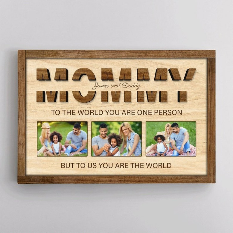 Heartfelt Mother's Day Canvas - "To The World" Personalized Gift