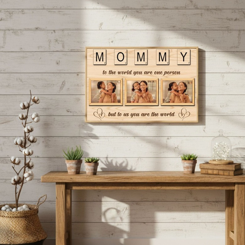 Heartfelt Mother's Day Canvas - "To The World" Personalized Gift