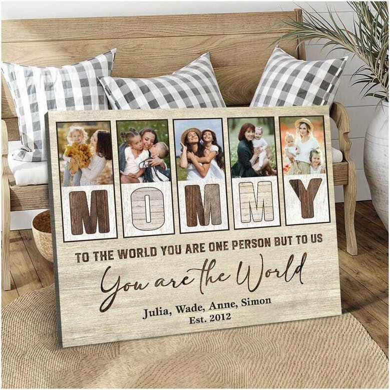 Heartfelt Mother's Day Canvas - "To The World" Personalized Gift