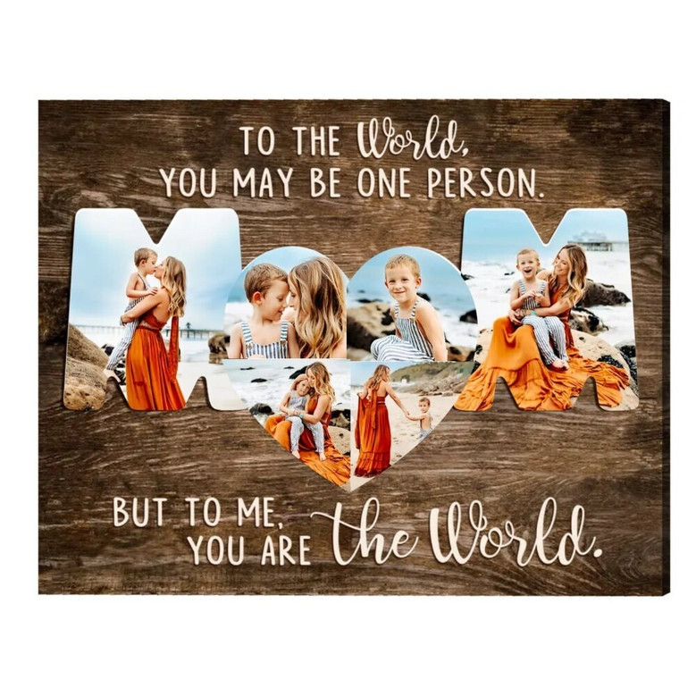Heartfelt Mother's Day Canvas - "To The World" Personalized Gift