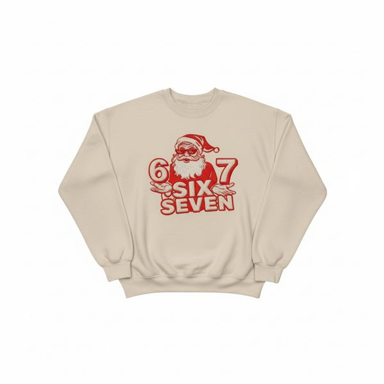 Six Seven Christmas Embroidered Sweatshirt