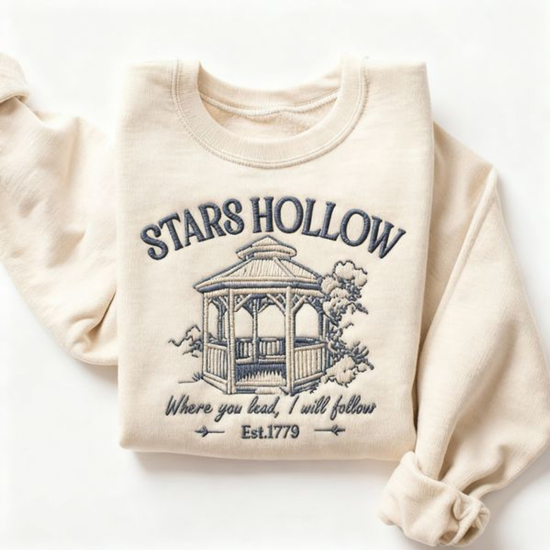 Stars Hollow Embroidered Sweatshirt Or Hoodie