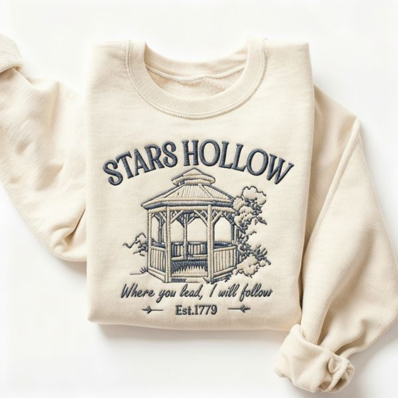 Stars Hollow Embroidered Sweatshirt Or Hoodie