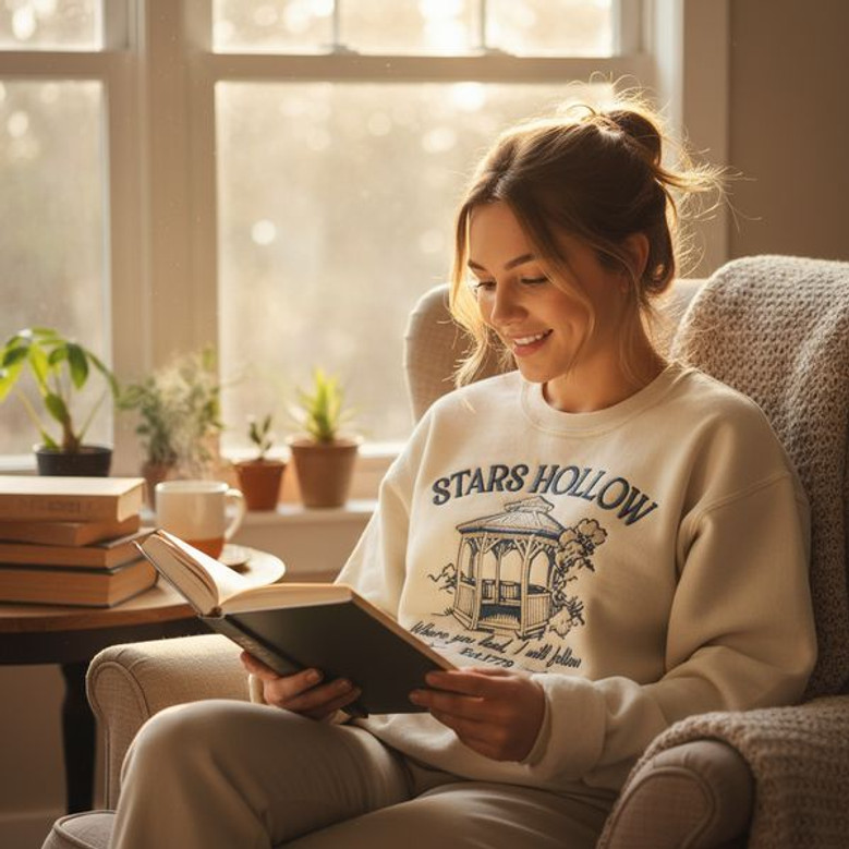 Stars Hollow Embroidered Sweatshirt Or Hoodie