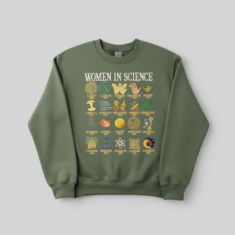 Woman In Science Embroidered Sweatshirt