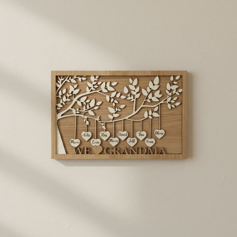 Roots Run Deep - Personalized Family Tree Wood Sign Gift