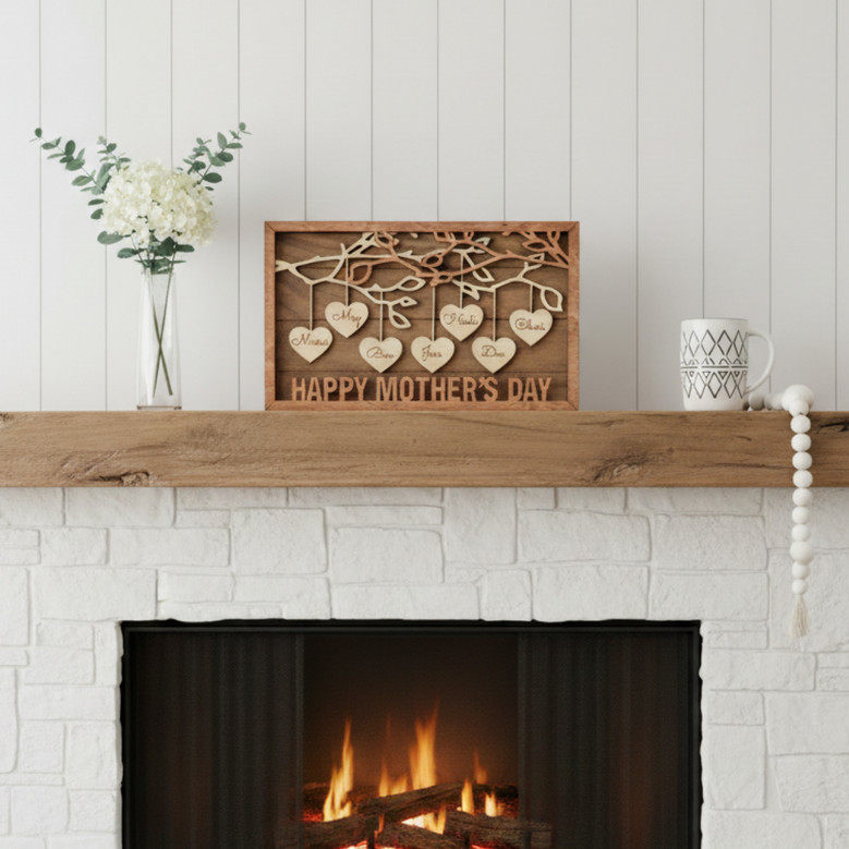 Our Roots Run Deep Wood Sign - Personalized Family Tree Gift