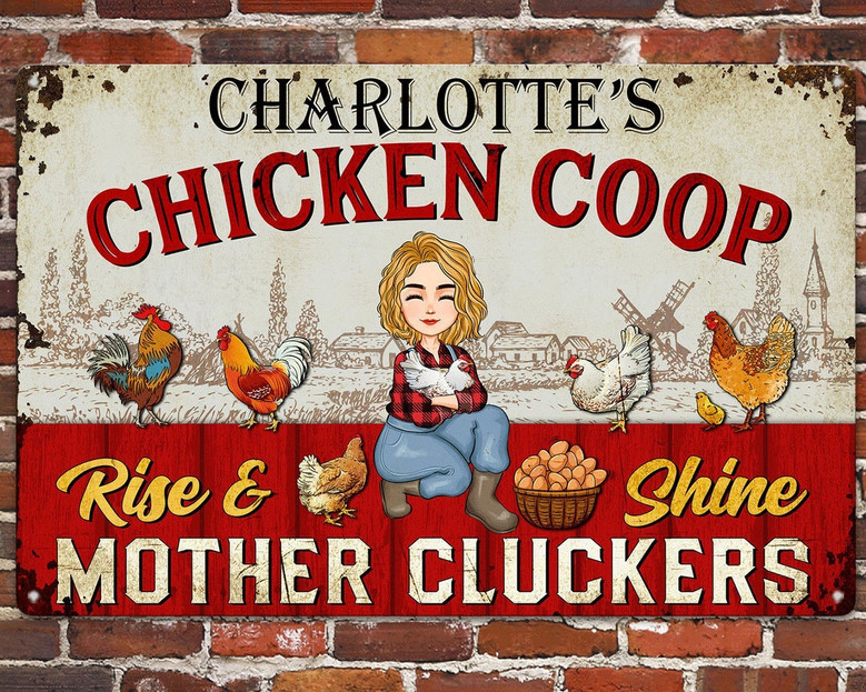 Your Coop's Personalized Charm: USA-Made Vintage Metal Sign