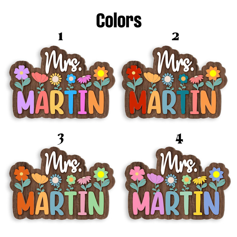 A Teacher's Personalized 3D Welcome Name Wood Sign