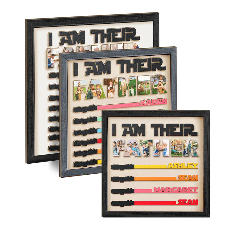 Father's Day Photo Keepsake - "I Am Their Father" Wood Sign