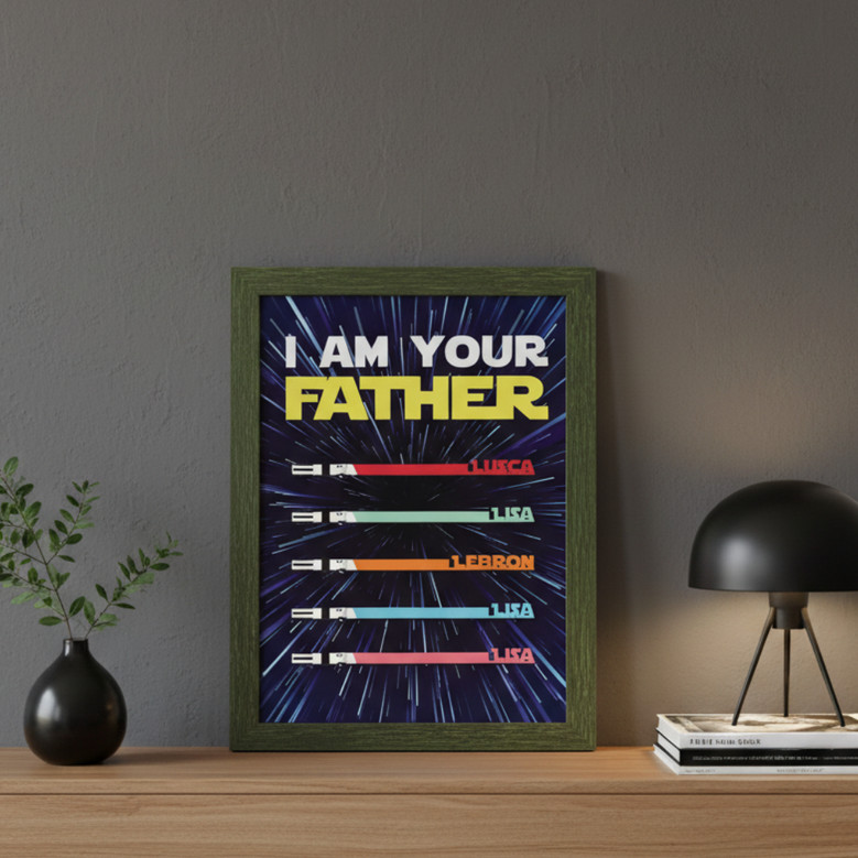 Personalized Lightsaber Wood Sign For The Legendary Father