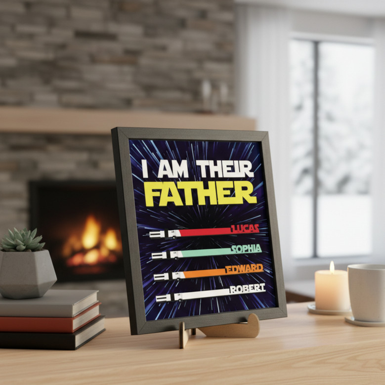 Personalized Lightsaber Wood Sign For The Legendary Father