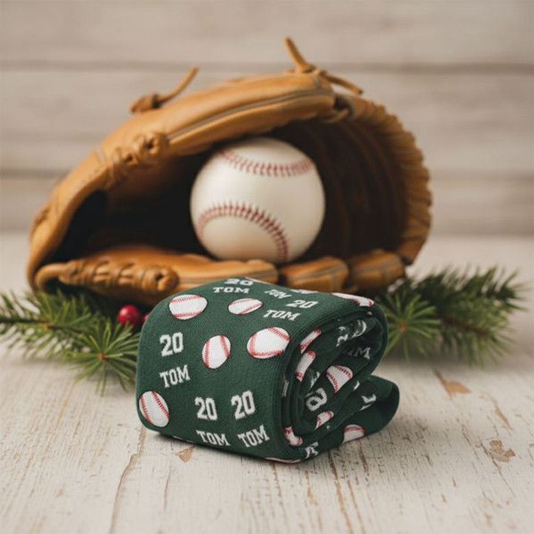 Custom Name and Number Baseball 3D Socks Hit a Homerun Gift Custom Name and Number Baseball 3D Socks Hit a Homerun Gift