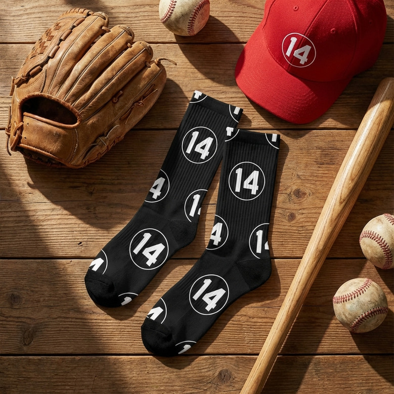 Custom Player Number Baseball 3D Socks Legendary Fan Gift Custom Player Number Baseball 3D Socks Legendary Fan Gift