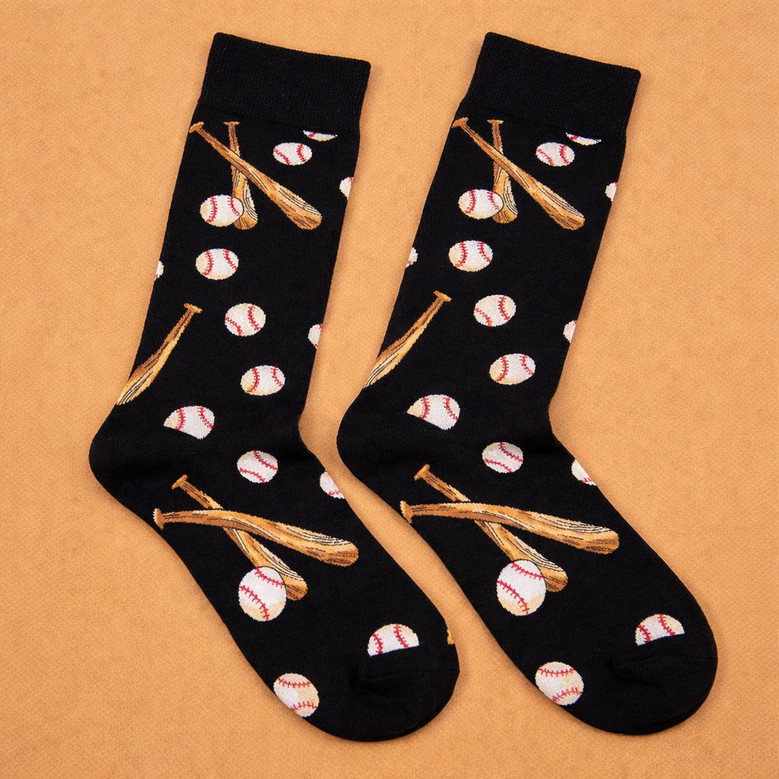 Baseball Bat and Ball 3D Socks Funny Sports Gift Baseball Bat and Ball 3D Socks Funny Sports Gift