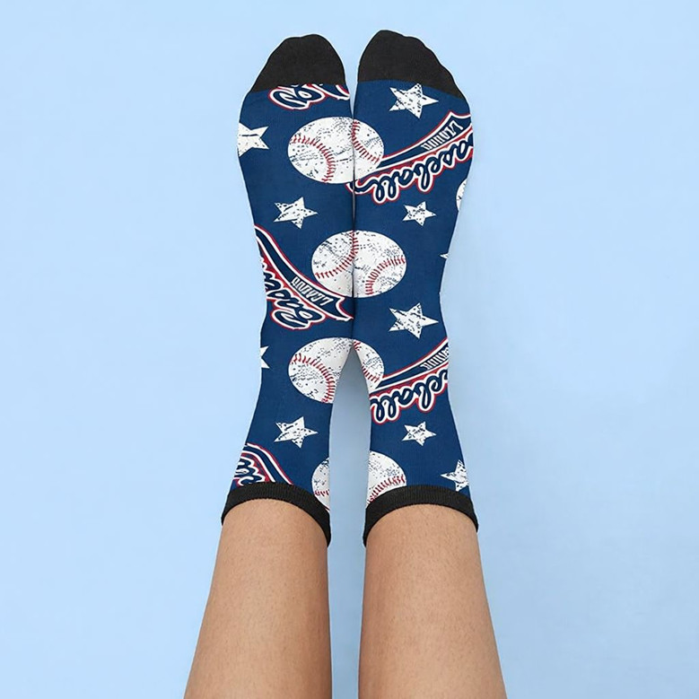 Blue Baseball 3D Socks for Men Elevate Your Game Day Style Blue Baseball 3D Socks for Men Elevate Your Game Day Style