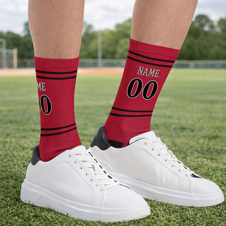 Custom Name and Number Baseball 3D Socks for Arizona Fans Custom Name and Number Baseball 3D Socks for Arizona Fans