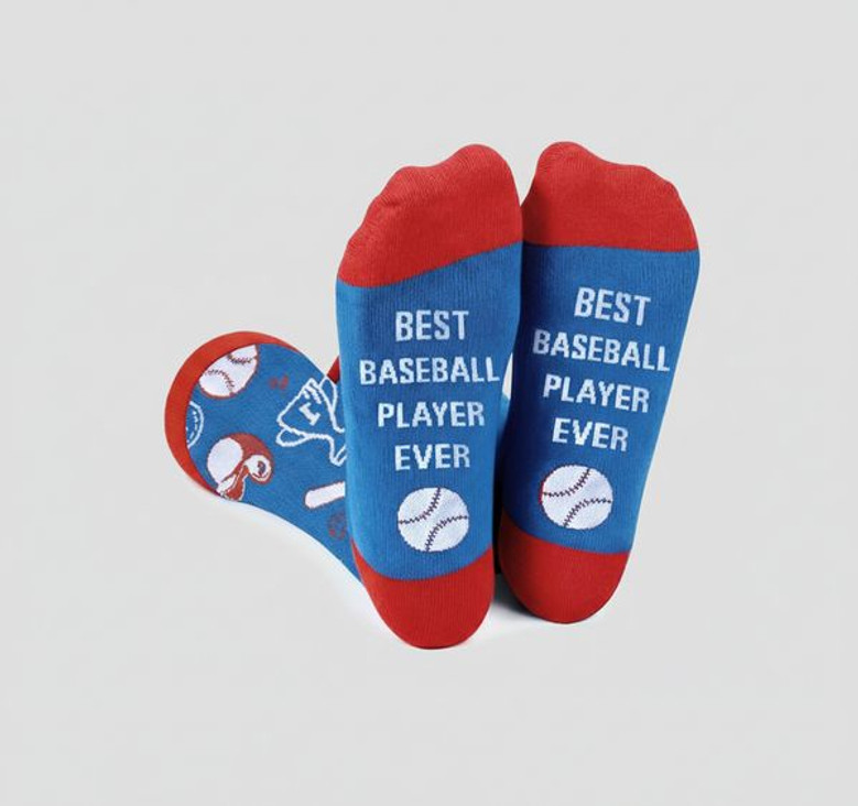 Funny Baseball Player 3D Crew Socks Unique Sports Gift Funny Baseball Player 3D Crew Socks Unique Sports Gift
