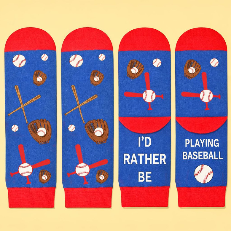 Funny Baseball Quote 3D Socks Id Rather Be Playing Funny Baseball Quote 3D Socks Id Rather Be Playing