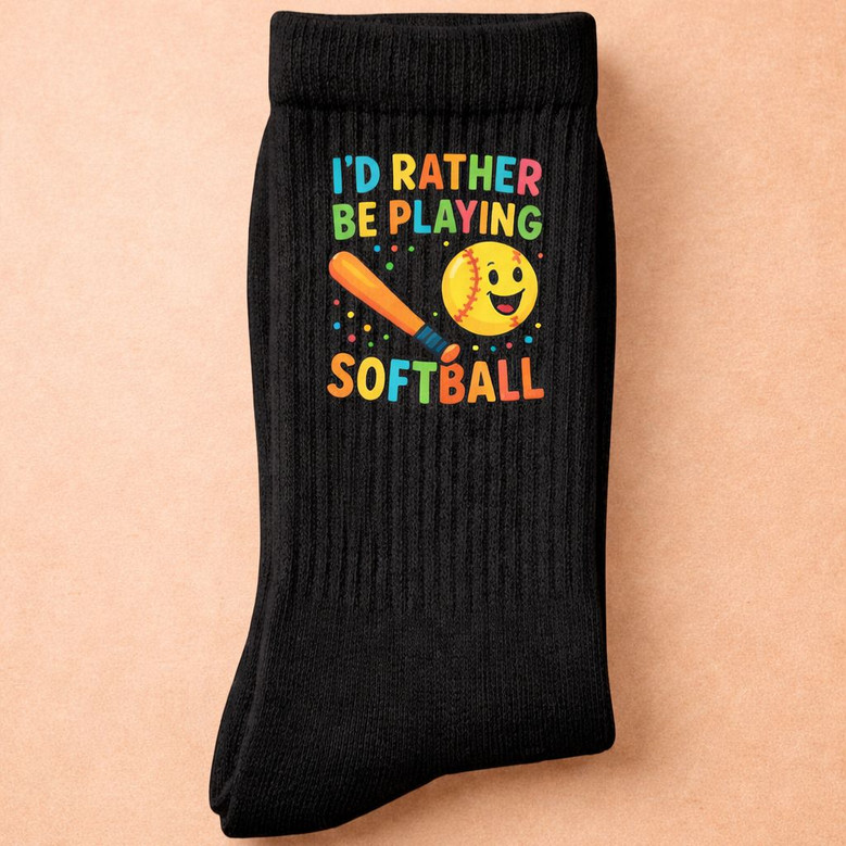 Funny Softball Fan 3D Socks Unisex Game Day Gift Funny Softball Fan 3D Socks Unisex Game Day Gift