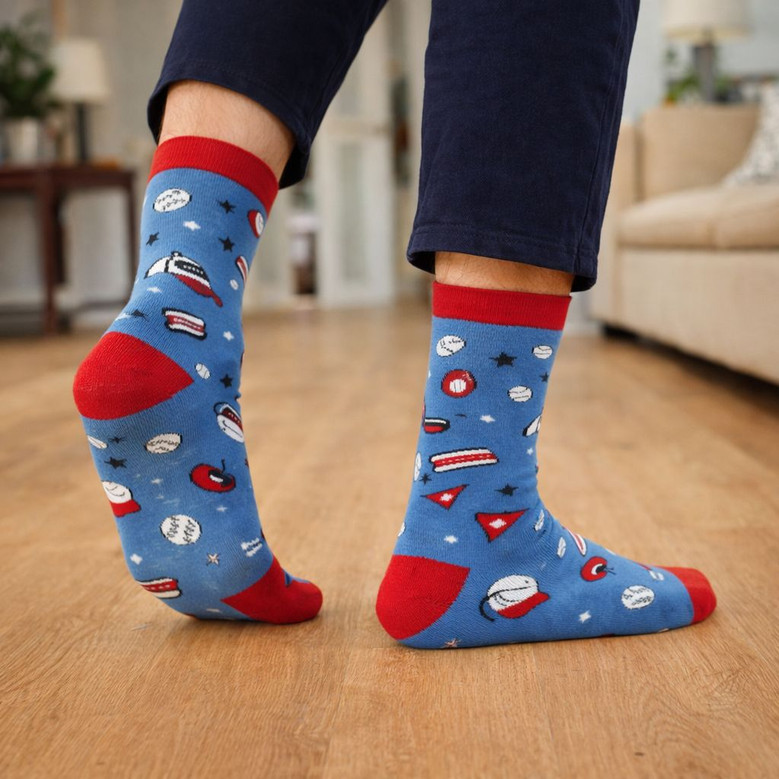 Id Rather Be Watching Baseball Funny 3D Fan Socks Id Rather Be Watching Baseball Funny 3D Fan Socks