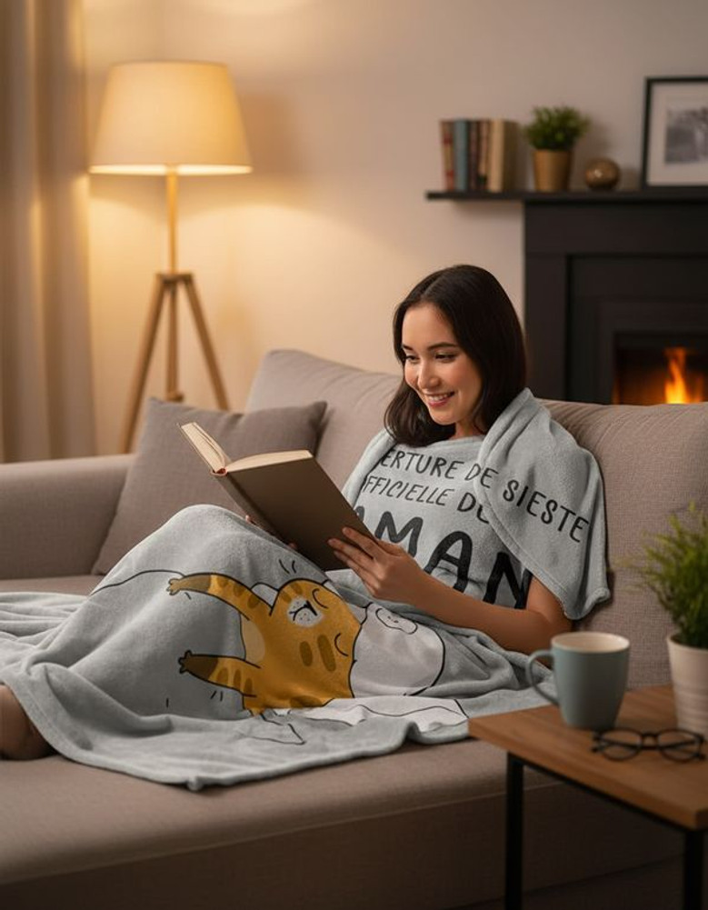 Juratar Cadeaux Maman,Cadeau Anniversaire Maman, Cadeau FêTe Des MèRes, 62 * 52IN Personnalisé Plaid Couverture Polaire