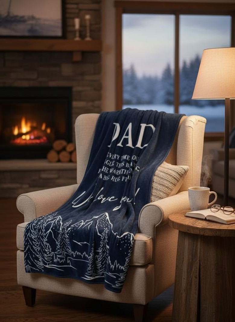 Niyewsor Couverture En Flanelle Pour Papa, Cadeau D'Anniversaire De La Part De Sa Fille, Fils, Cadeaux Pour Papa Pour NoëL, Anniversaire, FêTe Des PèRes, Thanksgiving