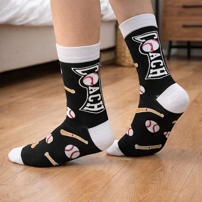 Personalized Baseball Coach Appreciation 3D Socks MVP Gift Personalized Baseball Coach Appreciation 3D Socks MVP Gift